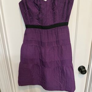 BCBG MaxAzria Grape Purple Strapless Cocktail Dress - Size 8